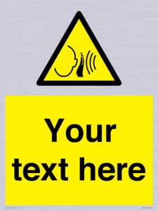 Custom warning sudden loud noise